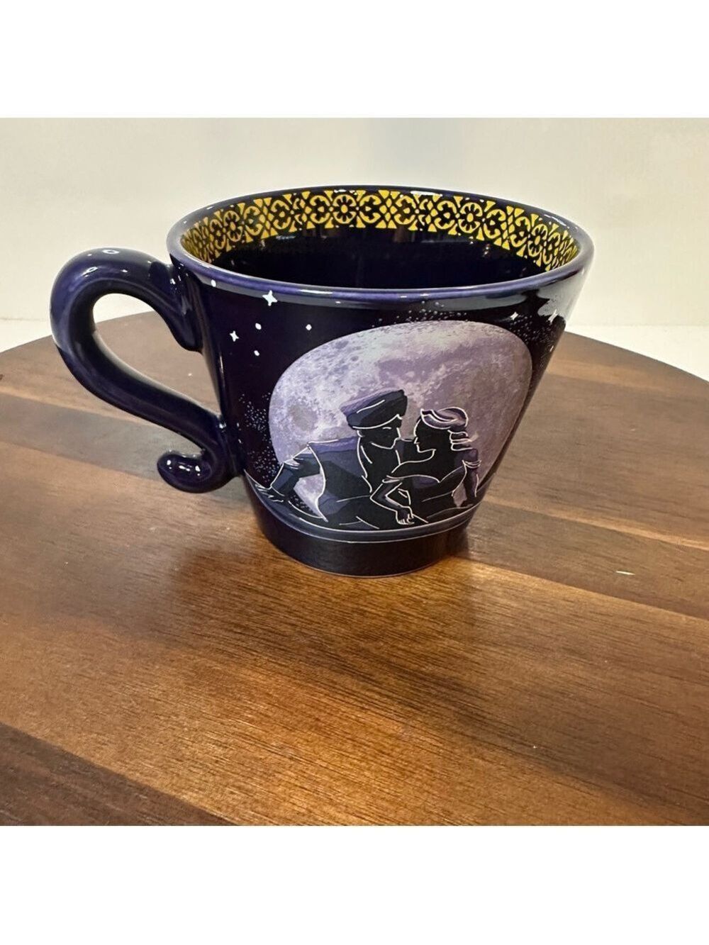 🍁Disney Aladdin Jasmine Whole New World Midnight Silhouette Ceramic Teacup Mug